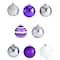 64ct. 3" Purple & Silver Shatterproof Ball Ornaments
